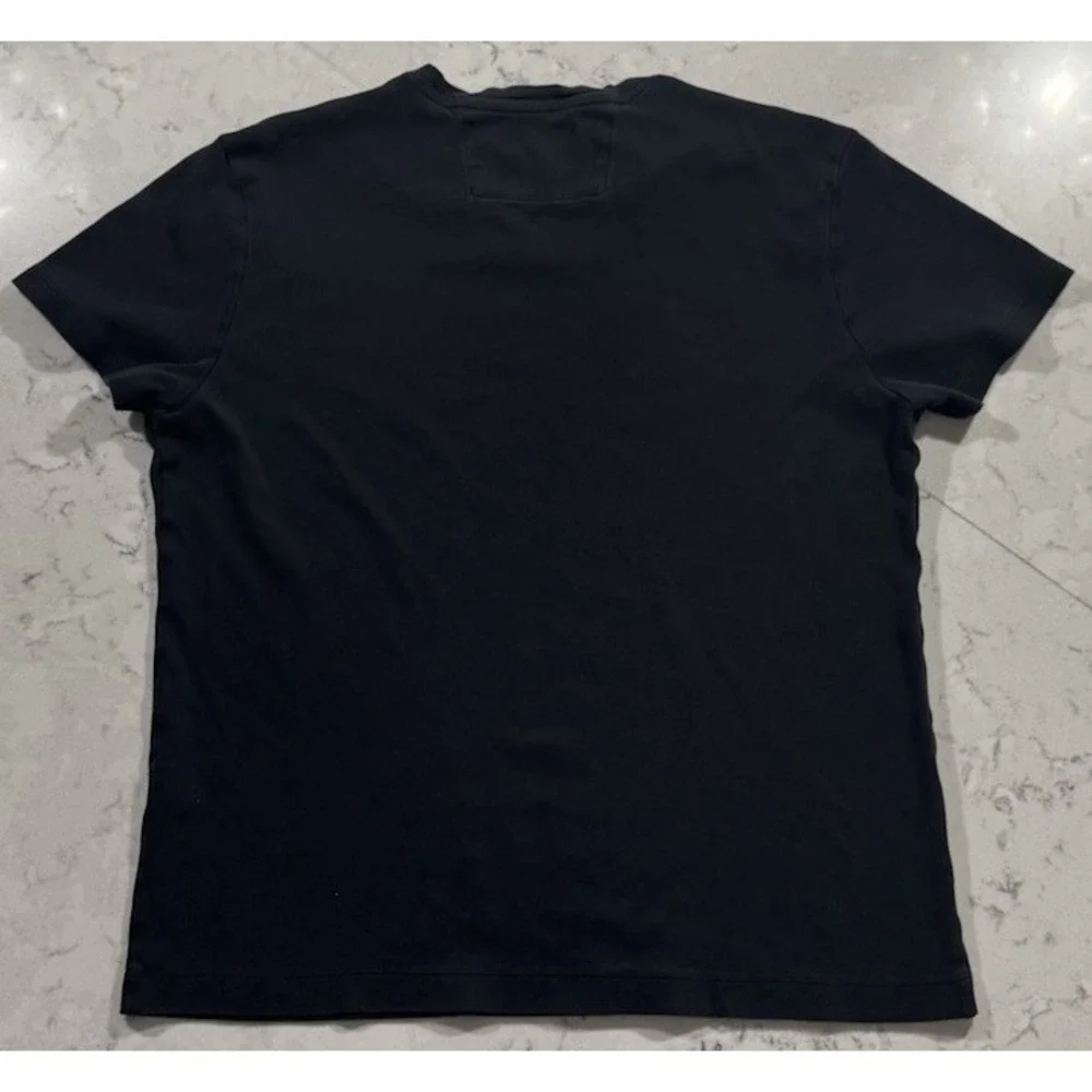 Banana Republic Dress Vee T-Shirt Mens Small Black V Neck Cotton Short Sleeve